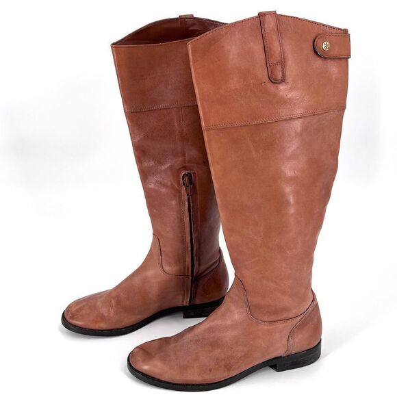 Ralph Lauren Brown Leather hall Riding Boot size 7.5 b Jenessa - Picture 1 of 15